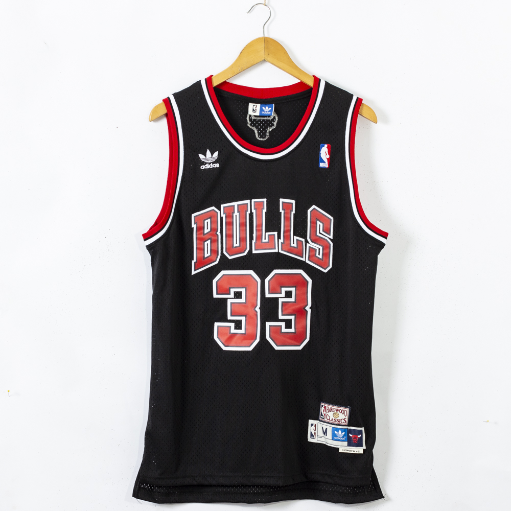Men Chicago Bulls #33 Pippen Black NBA throwback Jerseys